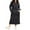 Black, variant on EDFBUYKRS Female Long Sleeve Hoodie Women's Loose Fit Hoodie Dress with Long Knitted Skirt and Oversized Pocket for Autumn Winter Casual Fashion Wear M
