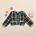 thumbnail image 6 of ibuvkizy Girls Summer Dresses Baby Princess Dress Toddler Kids Baby Girls Plaid Skirt Set Long Sleeve Jacket Coat Top Toddler Birthday Party Gown Kids Cute, 6 of 8