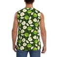thumbnail image 4 of Fuzoiu Green Fruit Print Men's Sleeveless T-shirt,Sleeveless Tee Shirts,Quick-Dry Athletic Tank Top for Gym, Running, Sports & Outdoor Activities-Large, 4 of 7
