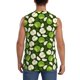 thumbnail image 4 of Fotbe Green Fruit Men's Camiseta sin Mangas Estampada para Hombres, Playera Casual para Gimnasio, Entrenamiento, Playa-Medium, 4 of 7