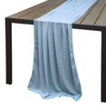 thumbnail image 3 of Camino de mesa ZOELNIC de 71 x 304 cm para bodas, de gasa suave y polvorienta, ideal para decoración de fiestas navideñas, color azul, 3 of 6