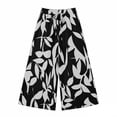 thumbnail image 4 of Cmfcve Women's Plus Size Summer Wide Leg Palazzo Pants High Waisted Flowy Casual Lounge Boho Beach Trousers, 4 of 6