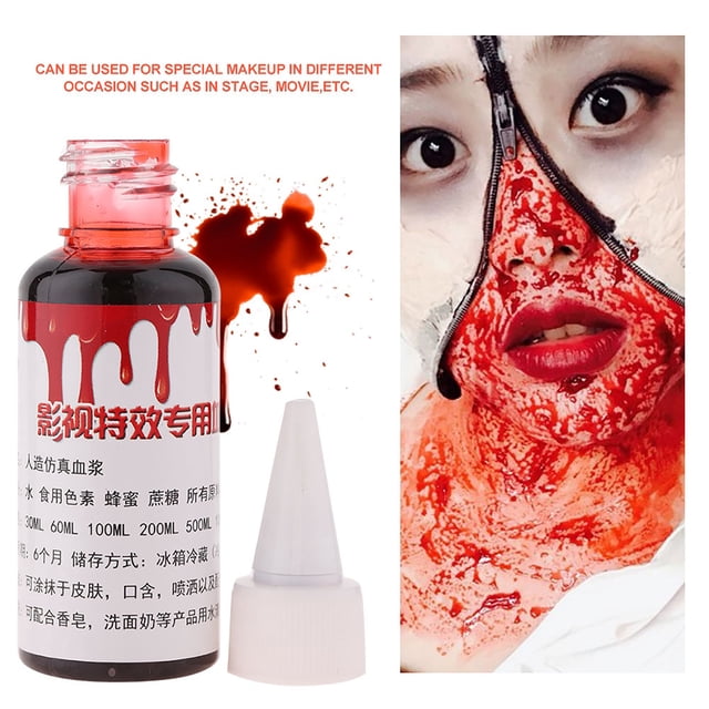 Sangre Falsa, Sangre Falsa Profesional Cicatrices De Heridas Especiales Halloween Maquillaje Fantasía Zombi Líquida Para Novia Vampiro Y Monstruo Payaso Aterrador