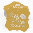 thumbnail image 2 of Inkdotpot Pack Of 100 Kiss The Miss Goodbye Bridal Shower Paper Tags DIY Craft Bracket Shape Real Silver Foil Hang Tags, 2 of 7