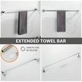 thumbnail image 2 of Bathroom Hardware Set Chrome Bathroom Accessory Set Towel Bar 8 Pieces Set, 2 of 12