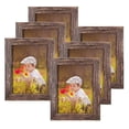 thumbnail image 1 of lote De 6 Cuadros Foto 7x5, Cadre En Bois, Marron Rustique, Adapt Pour Montage Sur Table Ou Mural, 1 of 5