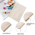 thumbnail image 3 of Bolsas de lona en blanco para cosméticos, bolsas de maquillaje con cremallera, paquete de 16, 3 of 6