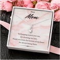 thumbnail image 3 of Petit Ribbon Necklace, Dear Mom Pendant, Mother'S Day Gift, Mama Necklace, Daughter To Mom Gift, Mommy Necklace, Son To Mom Necklace, Necklaces with Meaningful Messages Card Inside, 3 of 6