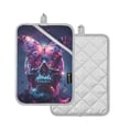 thumbnail image 2 of Pot Holders Set of 2 Heat Resistant 338℉ Kitchen Oven Gloves Potholder Cooking Baking Microwave Mitts Butterfly Skull, 2 of 7
