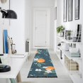 thumbnail image 4 of Yayeee Runner Rug for Bedroom 2'x6' Machine Washable Hallway Non Slip Mat, Blue Oranges, 4 of 8