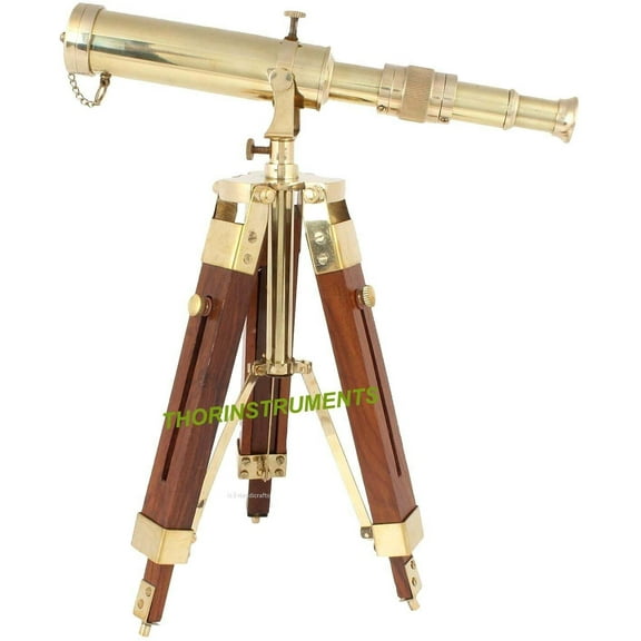 Vintage Brass Nautical Telescope on Tripod Stand Desktop Telescope Outdoor Adventures