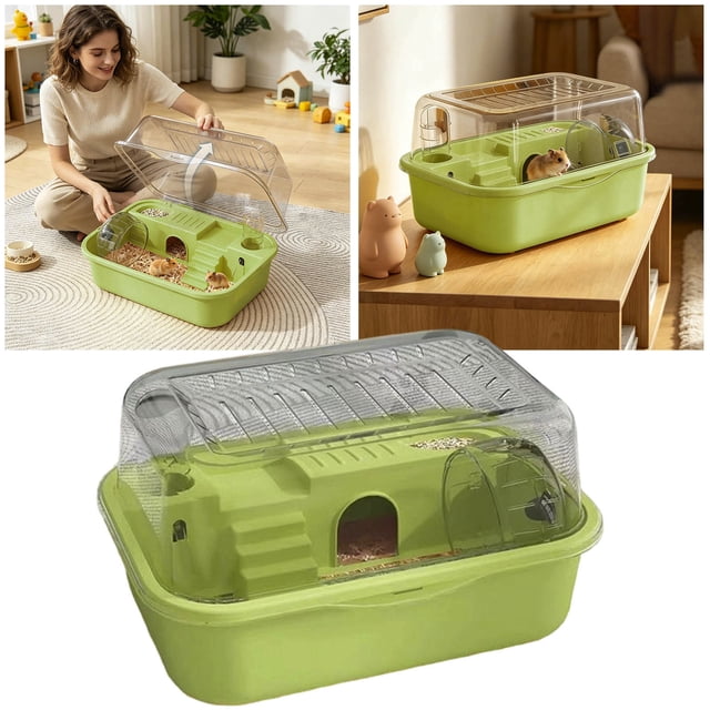 Tong Hamster Cage With Removable Base Quiet Exercise Wheel And Double Layer Design For Easy Cleaning And Comfortable Habitats Hamster Cage With Activity