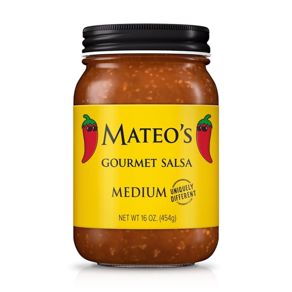 Mateos Gourmet - Medium Gourmet Salsa with Balanced Spice - 16 Oz, Case of 6