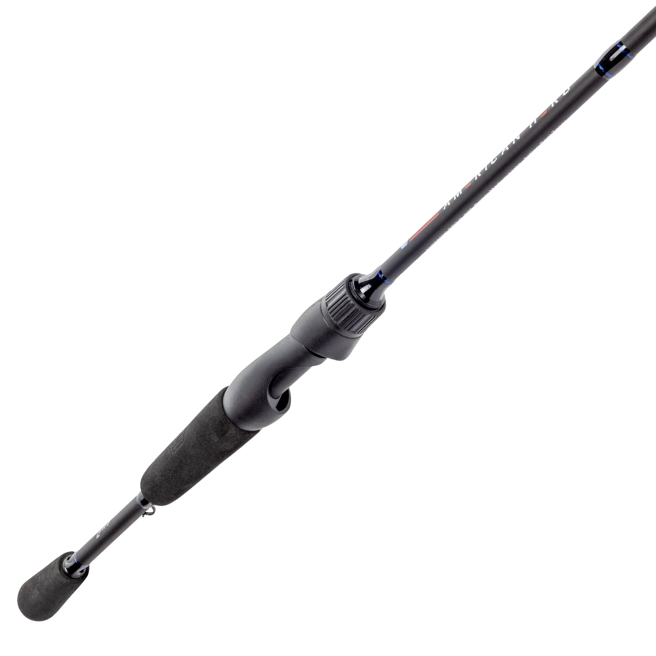 Lew’s American Hero Spinning Fishing Rod, 7-Foot 1-Piece, Medium Power, Fast Action, IM6 Graphite Rod, Stainless Steel Guides and Inserts, EVA Split-Grip, No Foul Hook Keeper, Black/Blue