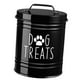 thumbnail image 2 of Contenedor de almacenamiento de comida para perros, contenedor de almacenamiento con asa de metal resistente, regalo para dueños de mascotas, tarro negro, 2 of 8