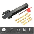 thumbnail image 4 of Lathe Turning Tool Set Carbide High Strength Lathe Turning Tool MGEHR1212-2 Quick Change Lathe Tools Holder with 10 Carbide Turning Insert for Turning Grooving Threading, 4 of 8