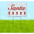 thumbnail image 1 of Santa Up Red & Chrome (18" x 24") Yard Sign, Includes Metal Step Stake, 1 of 6