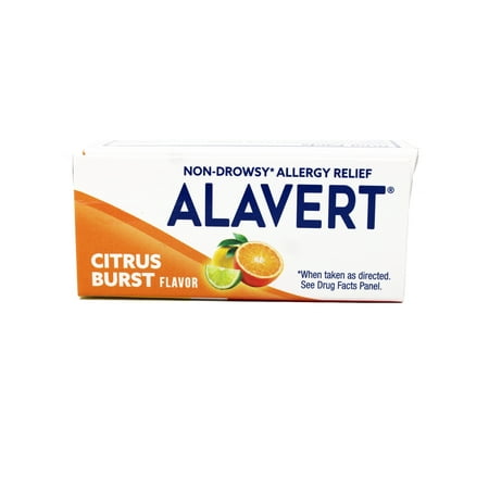Alavert Allergy 24Hour Relief (Citrust Burst Flavor Orally Disintegrating Tablets), NonDrowsy, Antihistamine, Citrus Burst, 60 Count