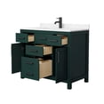 thumbnail image 3 of Wyndham Collection Beckett 42" Wood Single Bathroom Vanity in Green/Black, 3 of 6
