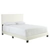 Premier Sutton Upholstered Faux Leather Platform Bed Frame, Queen, White