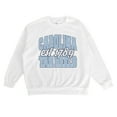 thumbnail image 5 of Women's Gameday Couture White North Carolina Tar Heels Oversized Faded Formation Premium Fleece Sweatshirt, 5 of 5