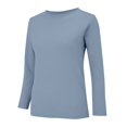 thumbnail image 5 of yunLCZ Women Shirts Women's Semi Turtleneck Sweater Long Sleeved Solid Color Pullover With A Base Shirt Spring And Autumn Loose Sweater Top, 5 of 6