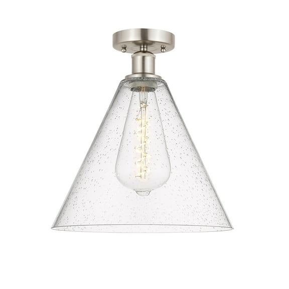 Innovations Lighting 616-1F-15-12 Berkshire Semi-Flush Berkshire 12" Wide Semi-Flush