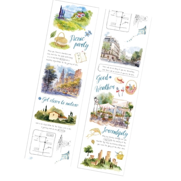 Aesthetic Decorative Tape 6mmX2M Clear PET Tape Scrapbooking Tape for Scrapbooking Journal Photo Album and Wrapping