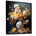 thumbnail image 2 of Designart "Gilded Splendor: Orchids Overflowing From An Ornate Vase" Orchids Floater Framed Wall Art Living Room, 2 of 5