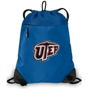 UTEP Cinch Backpack OFFICIAL UTEP Miners Drawstring Bag String Pack Mesh & Microfiber - Two Sections