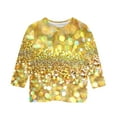 thumbnail image 5 of BLTIBY Toddler Baby Girls Boys Sweatshirts Autumn Spring Infant Sequin Printed Pullover Crewneck Blouse 3/4 Sleeve Top Shirts Fashion Casual Clothes Gold 11-12 Years, 5 of 5