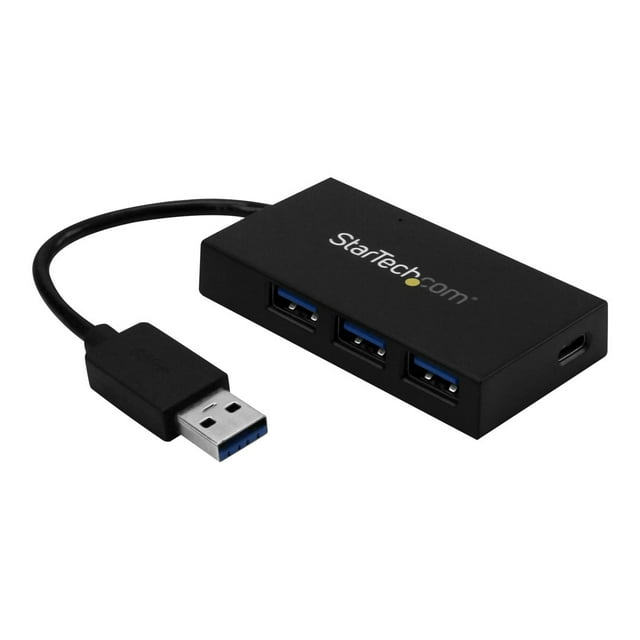 StarTech.com 4 Port USB 3.0 Hub, USB Type-A Hub with 1x USB-C & 3x USB-A Ports (SuperSpeed 5Gbps), USB Bus Powered, USB 3.1/USB 3.2 Gen 1 Adapter Hub, Portable USB Hub for Laptop/Desktop - Windows/macOS/Linux (HB30A3A1CFB) - Hub - 4 x SuperSpeed USB 3.0 - desktop - for P/N: CFASTRWU3C, SDMSDRWU3AC