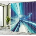 thumbnail image 5 of Ambesonne Landscape Shower Curtain, Tokyo at Night, 69"Wx84"L, Blue White and Dark Blue, 5 of 5