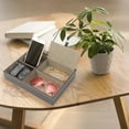 thumbnail image 4 of CNKOO Pu Leather Nightstand Tray Organizer For Men Desk Dressing Room Top Storage Box Jewelry Keys Phone Wallet Watch Accessories, 4 of 6