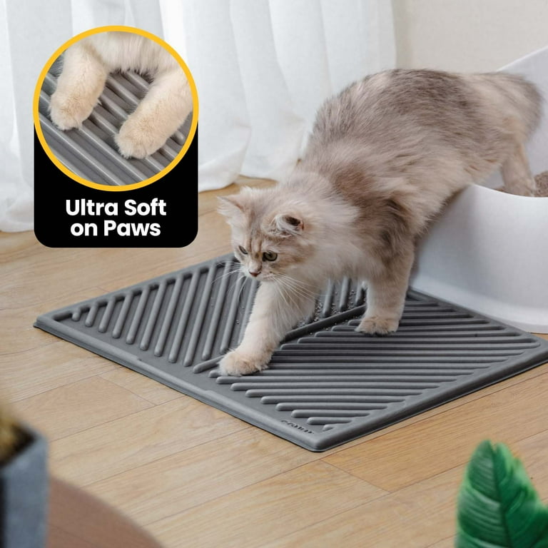Rubber cat litter mat sale