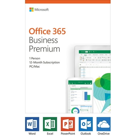 Microsoft Office 365 Business Premium | 12-month subscription, 1 person, PC/Mac Key