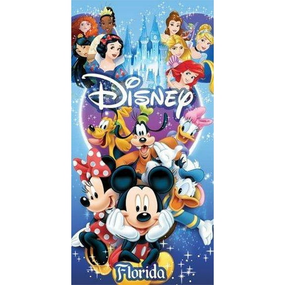 Disney Florida Mickey and Cast Beach Towel