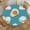 Eggs Pattern, variant on Cupcake Cherry Elastic Round Tablecloth - Waterproof & Oil-Resistant Polyester Fabric, Elastic Hem Fits 40-44 Inch Round Tables, Wrinkle-Free for Indoor/Outdoor Use
