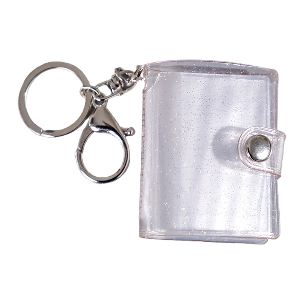 HGYCPP Mini Small Photo Album Keyring 16 Pockets 1 Inch ID Instant