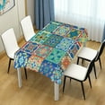 thumbnail image 6 of GZHJMY Mexican Talavera Rectangle Tablecloth, Dust Proof Anti Wrinkle Wipeable Table Cloth Tabletop for of Dinner Kitchen Wedding Holiday Party (60x90inch, Mexican Talavera - B) Home Decor, 6 of 7