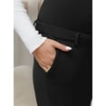 thumbnail image 5 of INSPIRE CHIC Womens Maternity Pants for Work Over the Belly High Waisted Business Office Pregnancy Trousers with Pockets XL Black, 5 of 6