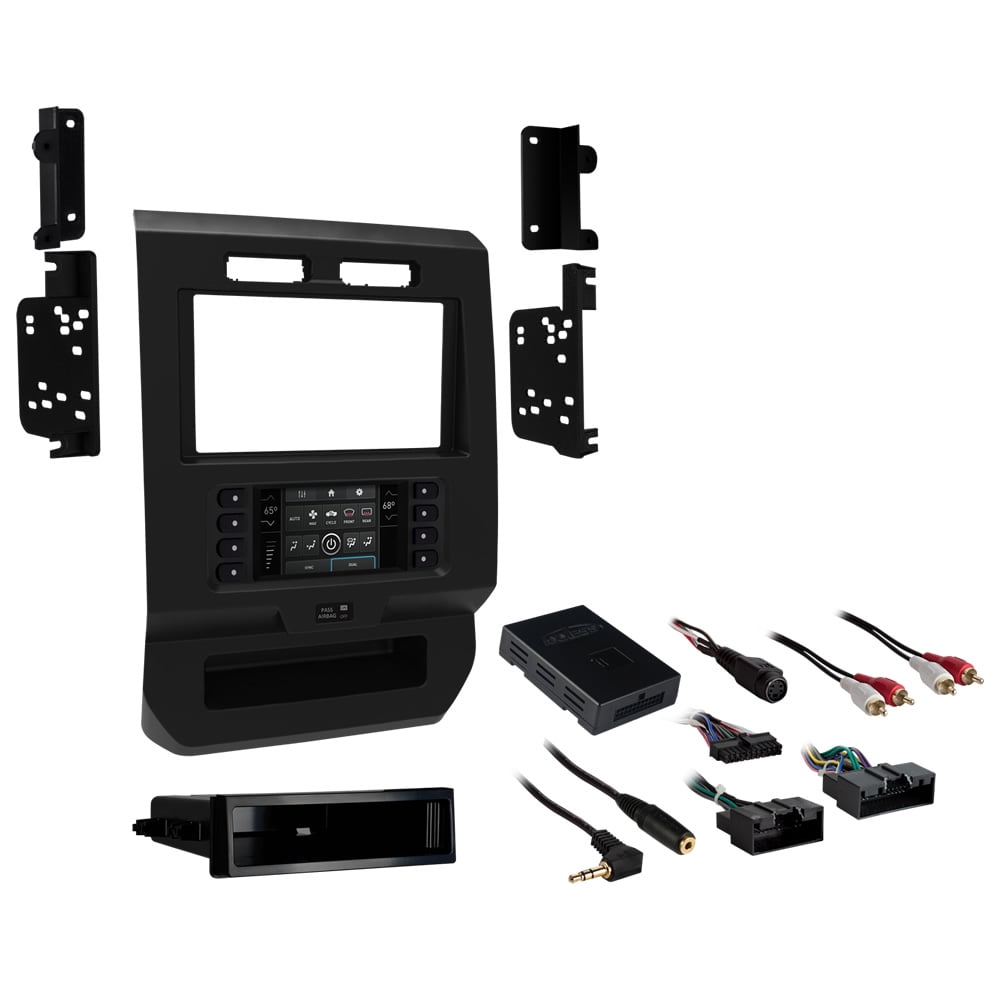 Metra 995838CH Black Turbo Premium Dash Kit with Integrated Touch 2015-Up Ford Mustang with Screen 
