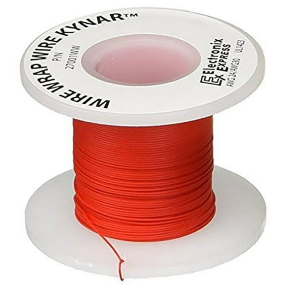 Wire Wrap Solid Kynar Wire 30 Gauge (Red, 100 feet)