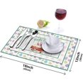 thumbnail image 4 of Easter Egg Border Placemats for Dinning Table Set of 6 Waterproof Geometric Stripe Table Mats,Cotton Linen Flower Place Mats Modern Farmhouse Dinner Mat Resistant Holiday Table Decor Machine Washable, 4 of 4