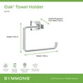 thumbnail image 3 of Symmons 563Tr Oak 7-3/8" Wall Mounted Towel Ring - Black, 3 of 7