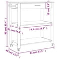 thumbnail image 4 of vidaXL Kitchen Trolley MONZA 84x40x90 cm Solid Wood Pine, 4 of 5