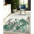 thumbnail image 4 of Tropical Decorative Rug, Exotic Orchids Blossom Leaves on Blurred Background Floral Themed Modern Art, Quality Carpet for Bedroom Dorm and Living Room, 6 Sizes, Jade Green, by Ambesonne, 4 of 4