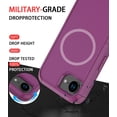 thumbnail image 6 of Diverbox Phone Case for iphone 16E 17E with Screen Protector, Heavy Duty Protection Shockproof DropProof Cover Compatible with MagSafe - Purple, 6 of 7