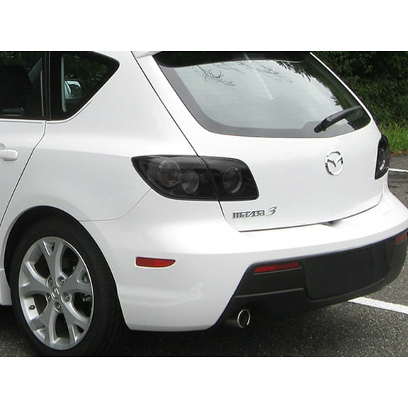Rvinyl Tail Light Tint Covers Compatible with Mazda Mazda3 2004-2009 (Hatchback) - Smoke