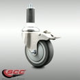 thumbnail image 2 of 4 Inch 316SS Thermoplastic Rubber Swivel 1-3/8 Inch Stem Caster Lock Brake SCC, 2 of 2
